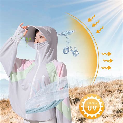 PALAY Sun Protection Hoodie for Women with Brim and Full Zip UPF 50 ...
