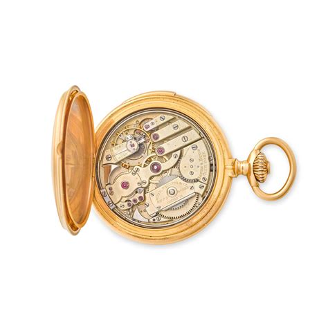 Bonhams : PATEK PHILIPPE. A FINE 18K GOLD HUNTER CASED MINUTE REPEATING ...