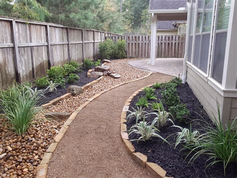 Crushed Granite Walkway with Water Feature | Backyard landscaping ...