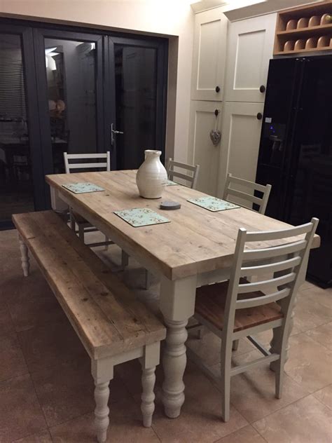 Farmhouse Benches For Dining Tables at Leta Tabor blog