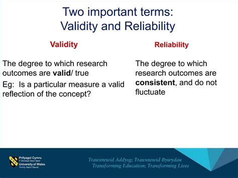 An outline of Quantitative Research Methods | PPTX - importance of reliability and validity in research