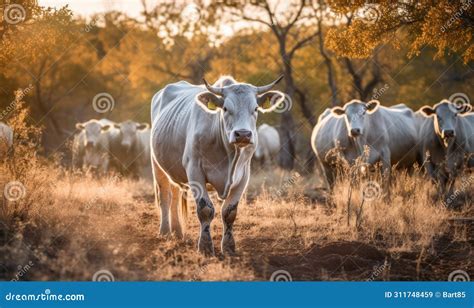 Photo Of Murray Grey Cattle In Its Natural Habitat. Generative AI ...