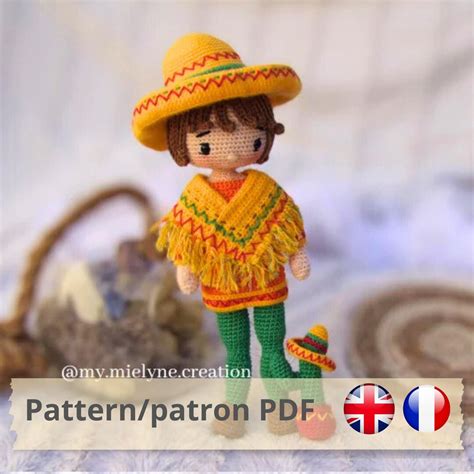 Pattern Tutorial PDF in French/english to Download, Crochet Doll ...
