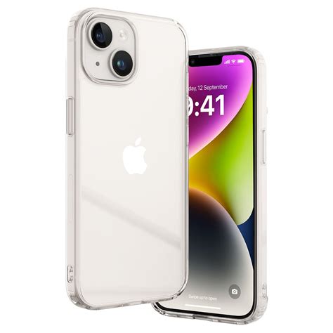 Vaku Luxos® Glassy Clear Back Cover Case for iPhone 14 Shockproof Slim ...