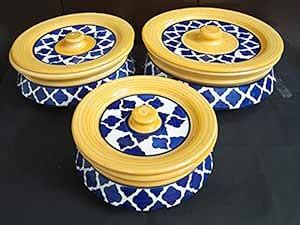 Buy Unique SS Outlets Handi Set with lid, Set of 3 | Handpainted Legend ...