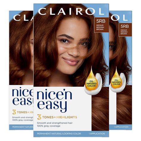 Light Reddish Brown Hair Color Clairol Nice N Easy Creme, Natural