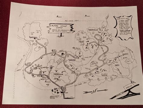 Map of Alpine Scout Camp in Alpine, NJ 1970 - Copy | eBay
