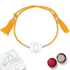Buy ZULRI 925 Sterling Silver Camera Rakhi For Brother (Boys & Men ...