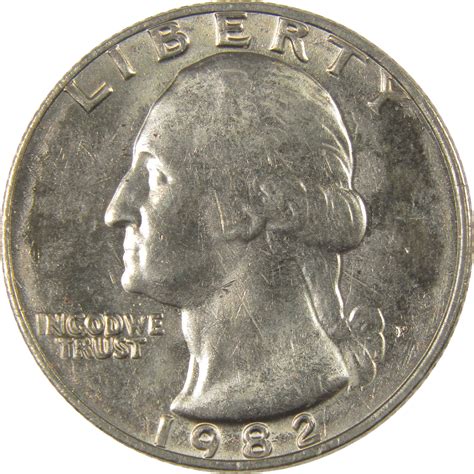 1982 P Washington Quarter Uncirculated Clad 25c Coin