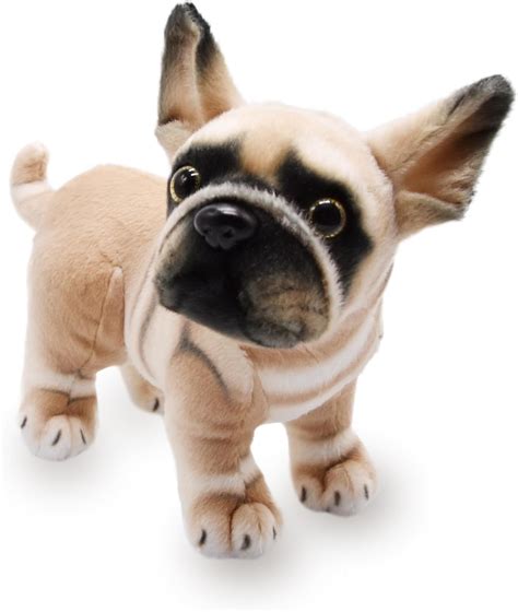 Amazon.com: BABOLI Lifelike Frenchie Dog Stuffed Animal Super Realistic ...