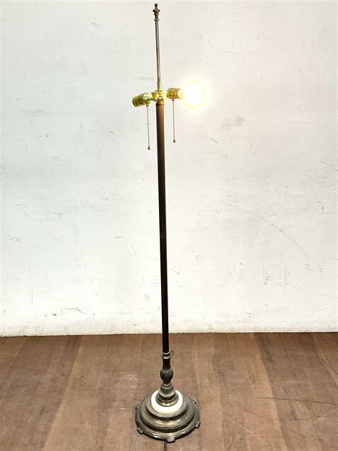 Lot - Vintage Marble Floor Lamp