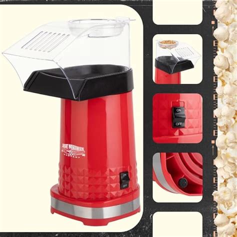 Great Northern Popcorn Hot Air Popper Popcorn Maker - 1200W Electric ...
