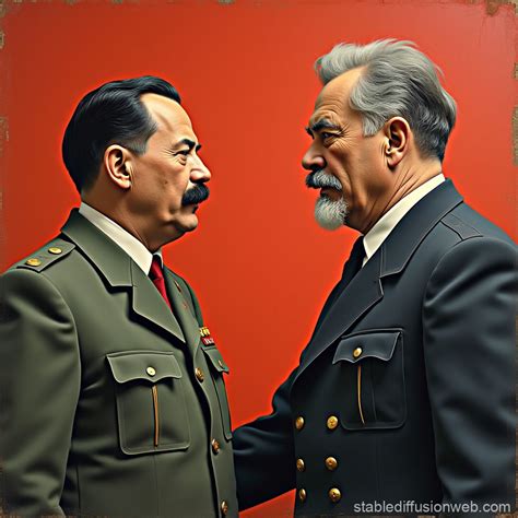 Stalin vs Trotsky | Stable Diffusion Online