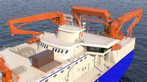 3D Cable Layer Vessel Blue model | 3D Molier International