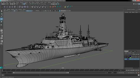 Type 26 Global Combat Ship Rigged for Maya 3D | 3D Molier International