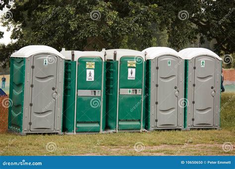 Row of porta potties stock photo. Image of potty, install - 10650650