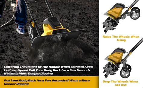 EVEAGE Garden Tiller, 18Inch Electric Cultivator India | Ubuy