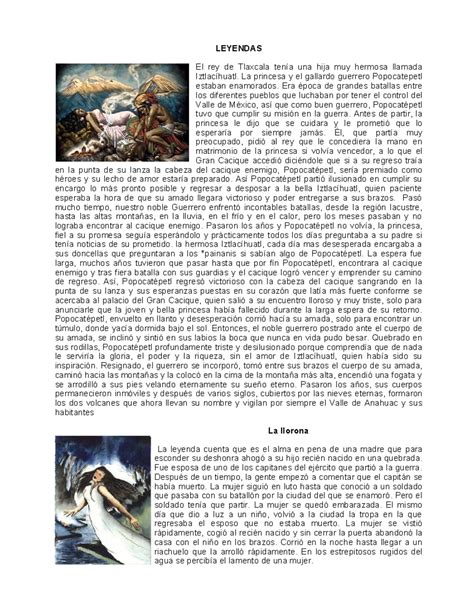 10 Mitos Y 10 Leyendas DE Mexico - LEYENDAS El rey de Tlaxcala tenía ...