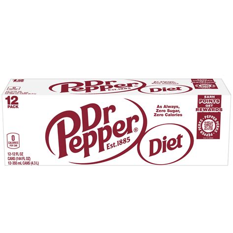 Buy Diet Dr Pepper Soda, 12 fl oz cans, 12 pack Online at Lowest Price ...
