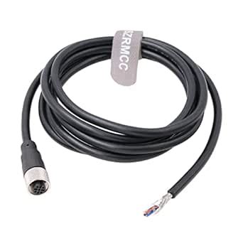 SZRMCC M12 A-Code 4Pin Female Connector to Bare Wire Ethernet Sensor ...