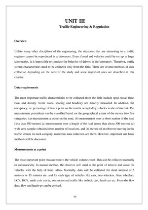 Highway Development AND Planning - Transportation Engineering - Studocu