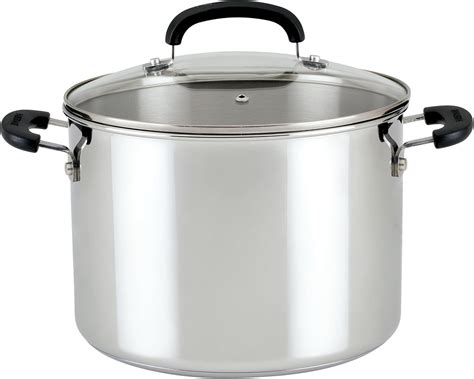 Amazon.com: Farberware Brilliance Stainless Steel Stockpot with Glass ...