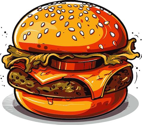 Vectorized delicious burger icons burger vector design vault | Premium ...
