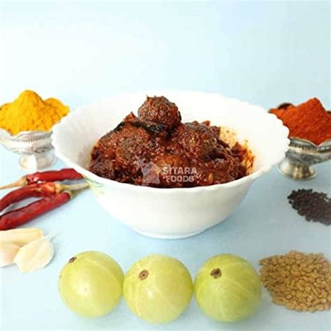 Sitara Foods Jain Usirikaya Pickle Amla Achar Without Garlic Made for ...