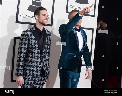 Ryan Lewis and Macklemore arrive at the 56th annual GRAMMY Awards at ...