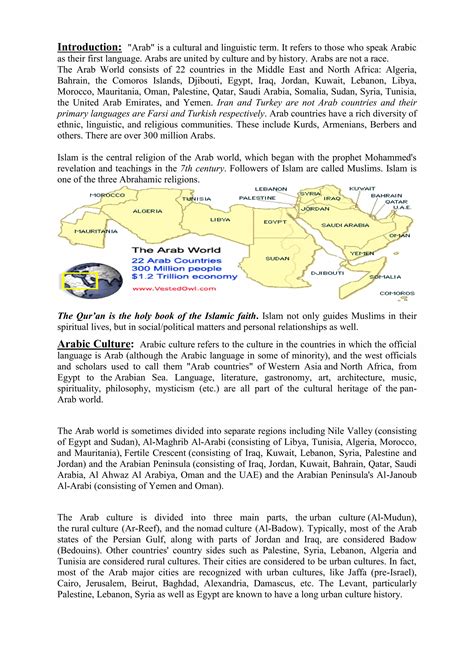 Arab Culture Present & History | PDF