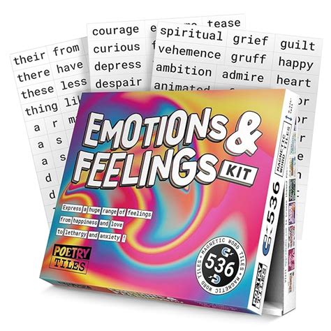 Buy Poetry Tiles - 536 Emotion and Feeling Word Magnets for Magnetic ...