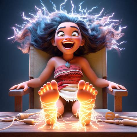 Moana's feet electrotickled by TJcyber47 on DeviantArt
