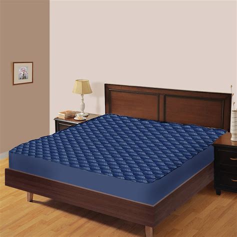 Buy Premium & Fitted Blue Waterproof Mattress Protector Online In India ...