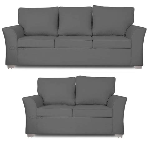Adorn India Alexia 3+2 Five Seater Sofa Set (Light Grey) : Amazon.in ...