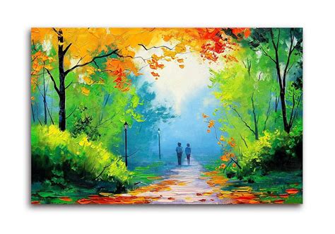 Tamatina Modern Art Canvas Painting | Colorful Sunrise| Beautiful ...