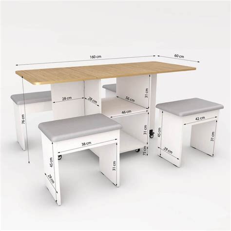Bonbon 4 Seater Space Saving Dining Table – StudioKook