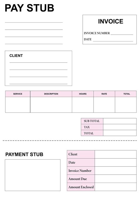Free Printable Blank Paycheck Stubs - Printable Templates