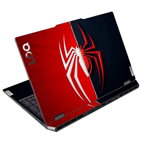 Buy 3D Embossed Laptop Skin - Spider-Man Logo Red Black online from ...