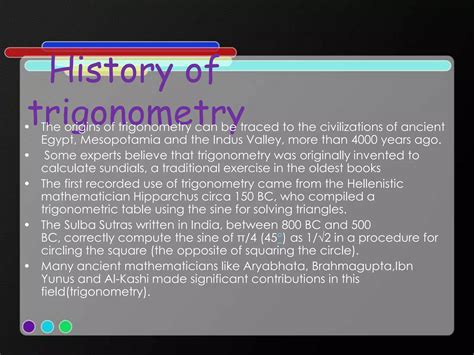 Trigonometry maths school ppt | PPTX