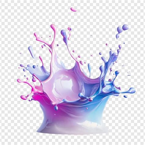 Vibrant purple and blue paint splash a dynamic 3d render | Premium AI ...