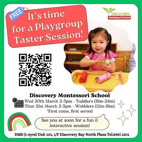 Montessori Playgroup Taster Session , Unit 101, 1/F, 92 Siena Avenue ...