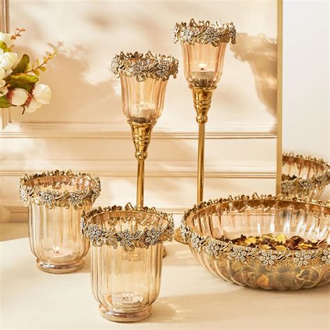 Buy Fables Aftyn Set of 2 Glass Pedestal T-Light Holders from Home ...