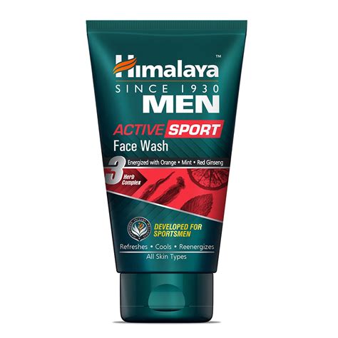 Himalaya Men Active Sport Face Wash - Face Wash for Men – Himalaya ...