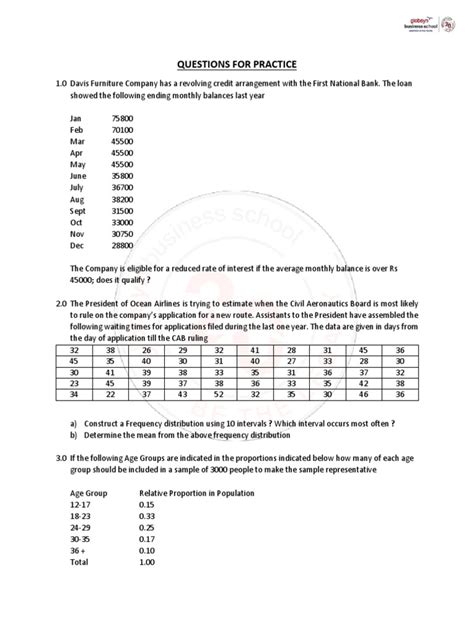 Statistics Practice Questions 的图像结果