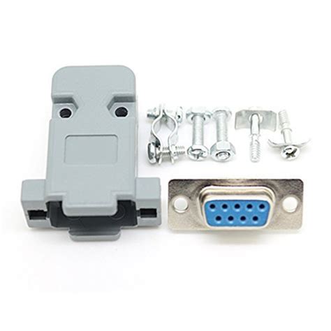 HRtronics® DB9 Serial Port Connector Kit | 9 Pin Female RS232 D-SUB ...