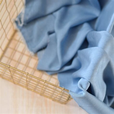 Tissu lyocell jean bleu clair - A&A Patrons