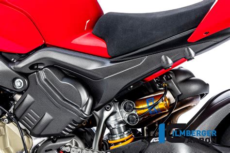 Ilmberger Carbon Fibre Left Subframe Cover For Ducati Streetfighter V4 ...
