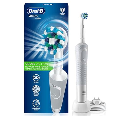 Oral-B Vitality Rechargeable Rotating Electric Toothbrush For Adults,2 ...