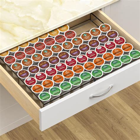 Kssiaz Coffee Pod Holder, Expandable K Cup and Beverage Organizer ...