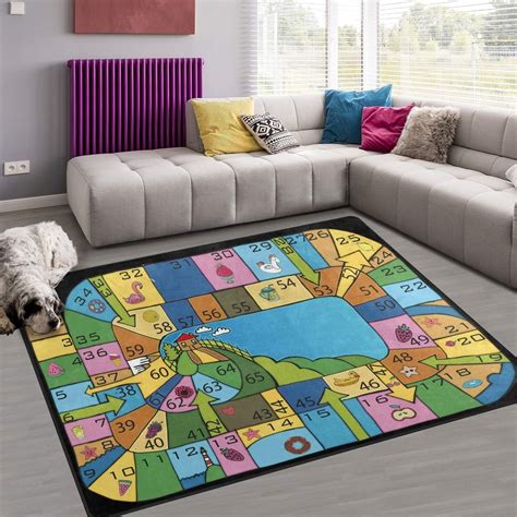 GZHJMY Board Game Non Slip Area Rug for Living Dinning Room Bedroom ...